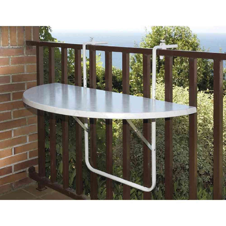 ALCO Balkonhängetisch 100x50 cm weiß